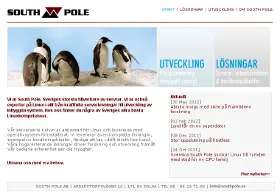 Screenshot of Southpole website as of 2011